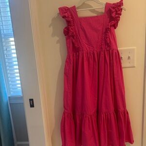Bardot Vibrant Hot Pink Ruffle Dress